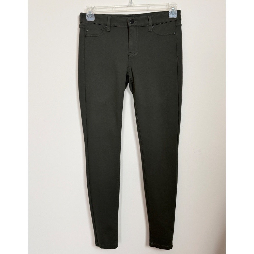 Liverpool Leggings Womens Green Ponte Knit Pull On Slim Fit 6/28 Stretch Pants